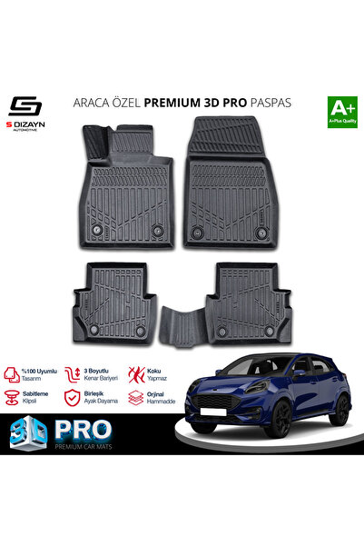 TREND Meka Part Ford Puma 3D Pro Havuzlu Paspas 2019 Üzeri A+ Kalite