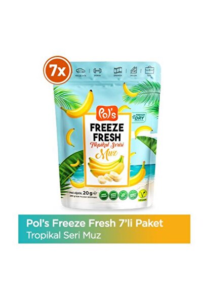 Pol's Freeze Fresh Muz 20 G X 7 Adet Freeeze Dry Dondurularak Kurutulmuş Meyve