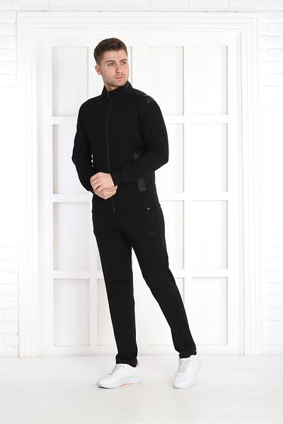 NEED LİFE Men's Black Comfortable Fit 2 Thread Tracksuit Set