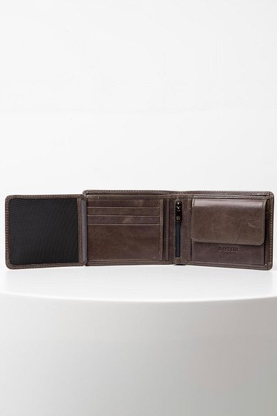 BAYDERİ Alowe Genuine Leather Men's Wallet with Convenient Coin Chamber