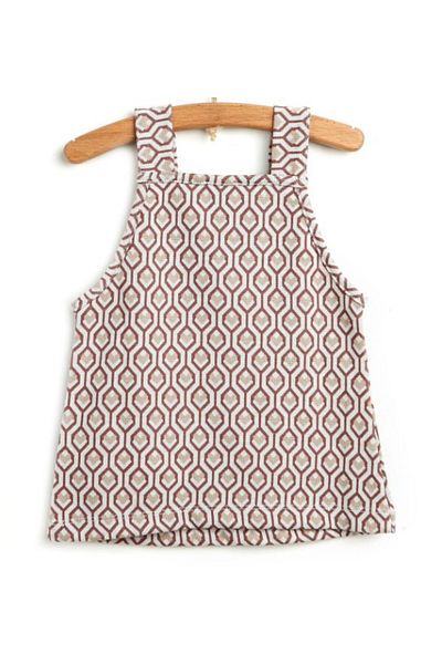 kübra kids Bretele pentru fetiță Buzunar frontal Geometric/rochie cu model/salopetă/salopetă