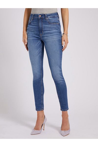 Guess Szuper női bőr, magas derekú farmer W2PA26D4T62