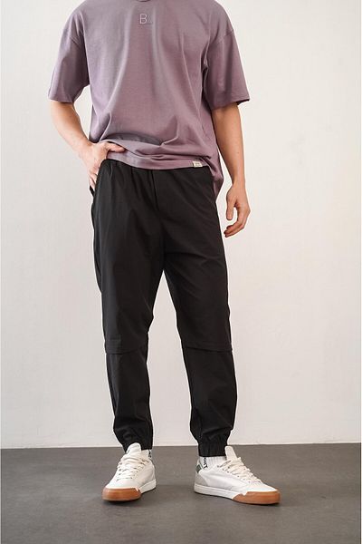 Butik Trend We Men's Regular Fit Jogger Pants with Elastic Waist and Legs