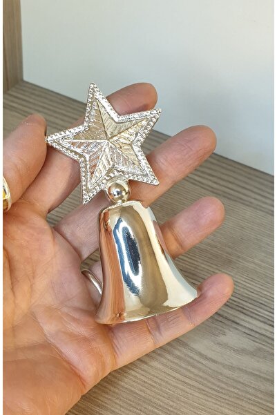 Mercan Tasarım Atölyesi Yıldız Tepelikli Metal Çan Mum Söndürücü-gümüş