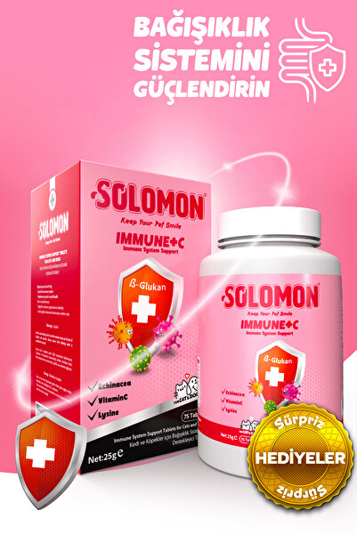 Solomon Immune C Kedi Ve Köpekler Için Bağışıklık Sistemini Destekleyici Tablet 75 Tablet