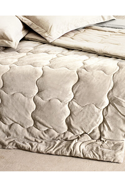 Madame Coco Kaira Çift Kişilik Comforter Set - Bej