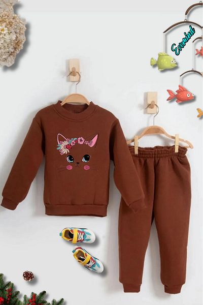 Evomind Σετ φόρμας για παιδιά με στάμπα Crew Neck