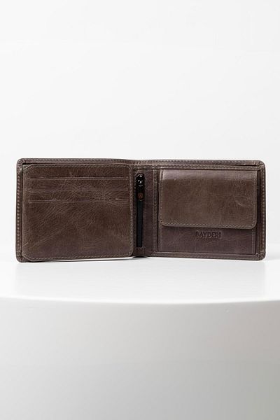 BAYDERİ Alowe Genuine Leather Men's Wallet with Convenient Coin Chamber