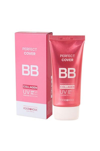 FOODAHOLIC Perfect Cover BB Cream SPF41 - Pa Collagen and Snail Mucin Korea, UVA/UVB Protection 50ml