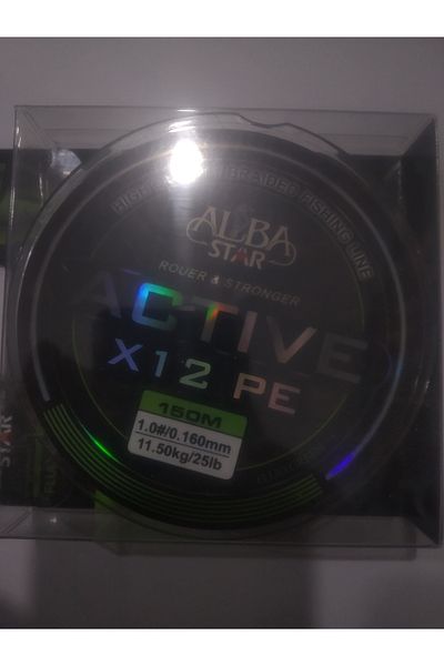 Albastar Active X12 Pe 150 Mt Silk Fishing Line Green