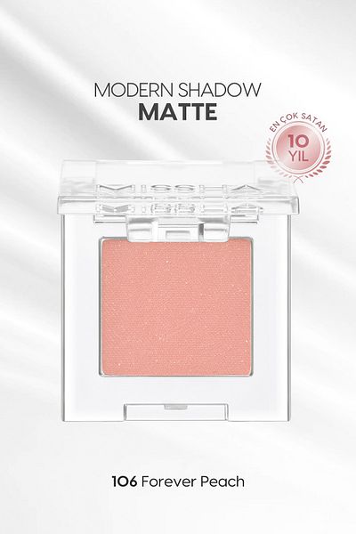 Missha Modern Shadow Matte Soft Textured Single Eye Shadow - Non-Spill (106 Forever Peach)