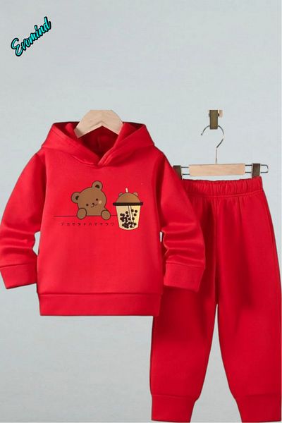 artı4 Children's Printed Hooded Tracksuit Set