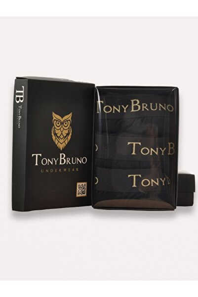TONY BRUNO Black Serisi 3 Adet Erkek Boxer