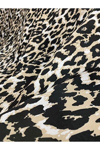 MODA ŞİFON SATEN leopar desen