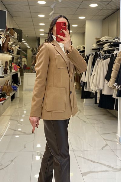 Vosse Ekol Camel Stamp Blazer Jacket