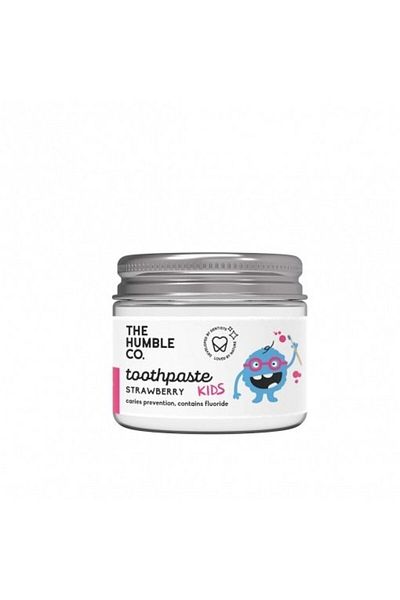 Humble Brush Humble Co. Glass Jar Toothpaste Kids Strawberry (Complete Care)