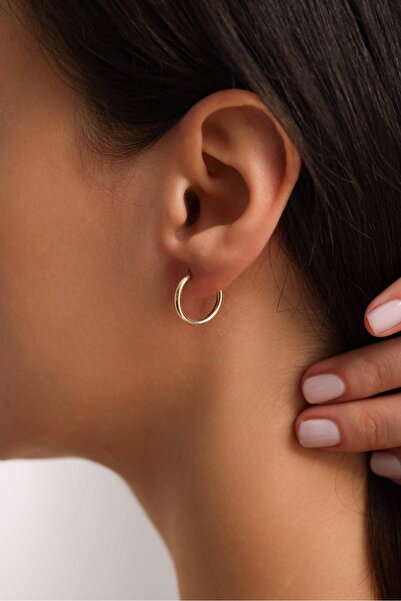 Bayar Gold 14 Ayar Altın Halka Küpe 1.6 cm