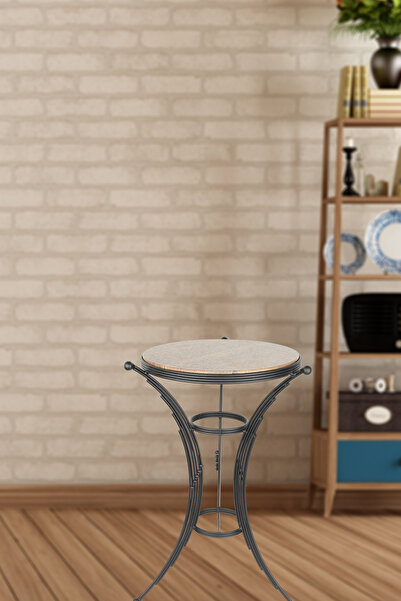 Begüsa Fas Sehpa Siyah Ceviz Ahşap