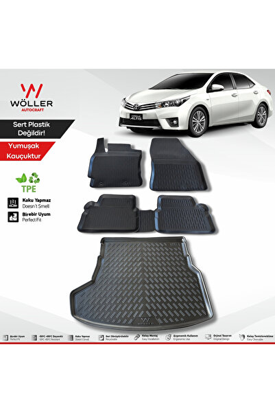 wöller Toyota Corolla Paspas Bagaj Havuzu Set 2013 2018 Arası 3d Ultraflex Set