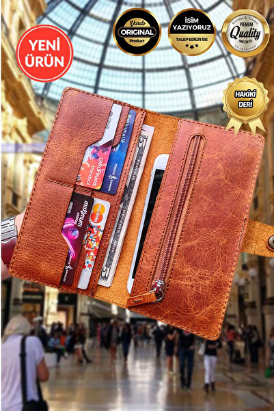 Vardo [ Isim Yazılabilir ] Astrid American Leather Telefon, Kağıt Ve Bozuk Pa...