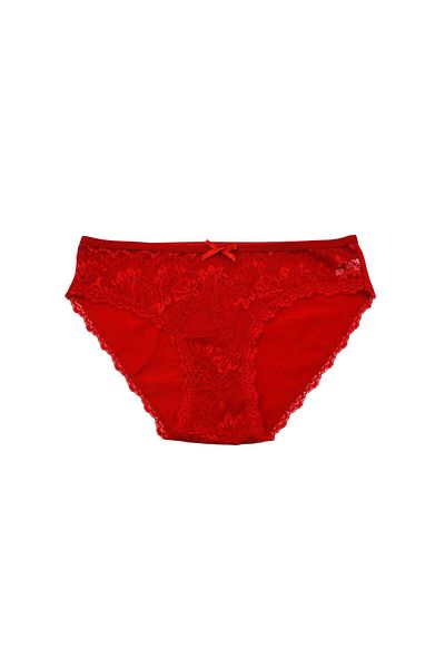 MİSS ELİZZA Red 3 Pieces Lace Front Panties
