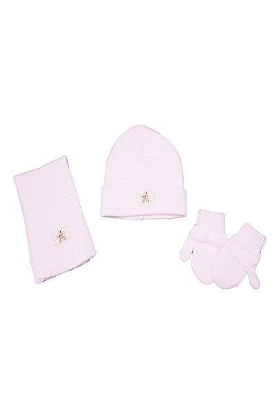 Generic Brand Happy Baby Girl (3-6-9-12 Months) Knitwear Hat Set of 3 20015