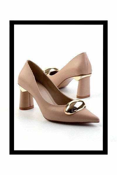 Bambi Pantofi cu toc pentru femei Nude Color Classic - K 01188053009