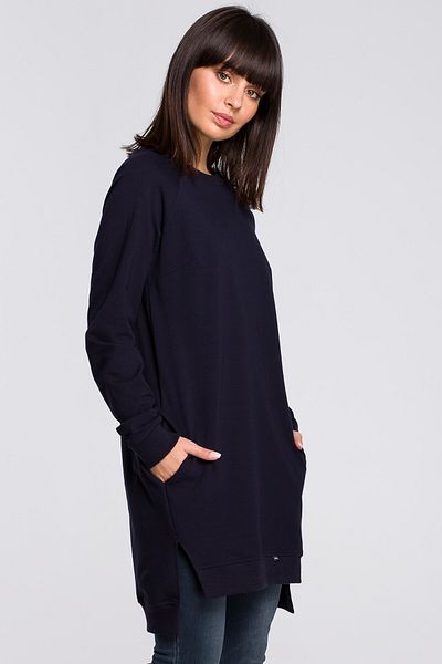 BEWEAR Tunica hanorac cu fanta laterala si picior elastic