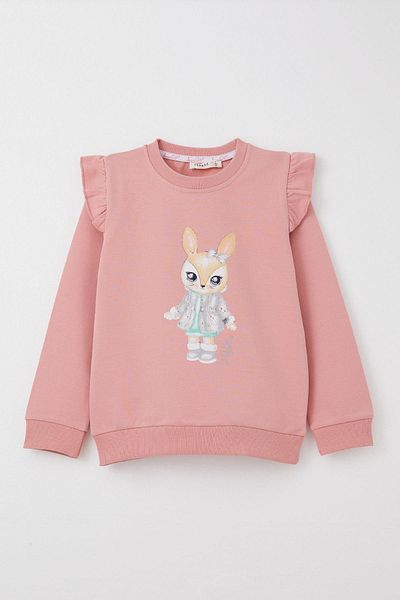 Breeze Σετ αθλητικές φόρμες για κορίτσια 3-8 ετών - Cute Bunny Print, Dusty Rose