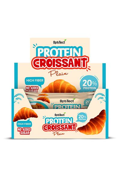 OptiTect Optitect Protein Croissant, Plain, Box of 10 Pieces, High Fiber, 20% Protein