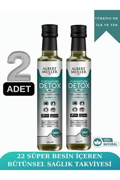 ALBERT MULLER 2 Adet Purenature Detoks Pro Bitkisel Ekstraktlar İçeren Günlük...
