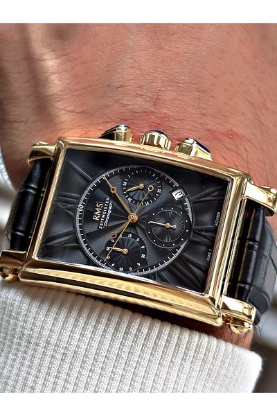 Romanson Function Special Design Leather Cord Steel Case Men's Wrist Watch 1566.08