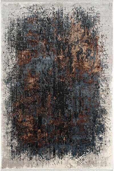 Royal Halı Bearny Td03b Lacivert Vizon Viskon Akrilik Yumuşak Dokulu Modern Eskitme Halı Karademir Home