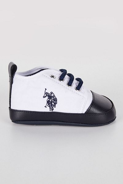 U.S. Polo Assn. Baby Boy White Baby Shoes