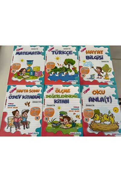 Mavi Deniz Yayınları MAVİDENİZ YAYINLARI 1.SINIF 2.DÖNEM 6 LI KİTAP SETİ-2025