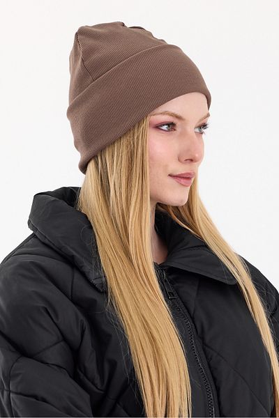 Butikgiz Women's Brown Fisherman Style Cotton Camisole, Anti-Sweat, Ultra-Light, Soft Beanie