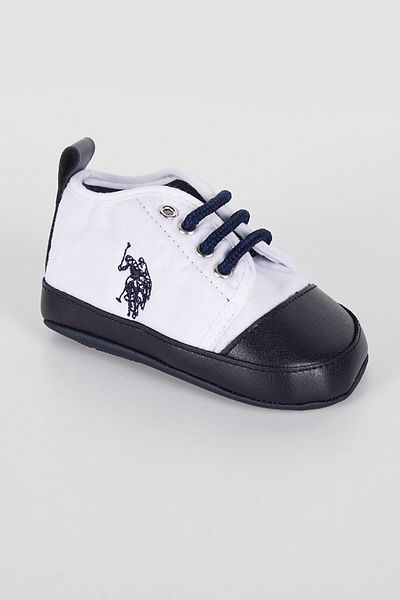 U.S. Polo Assn. Baby Boy White Baby Shoes