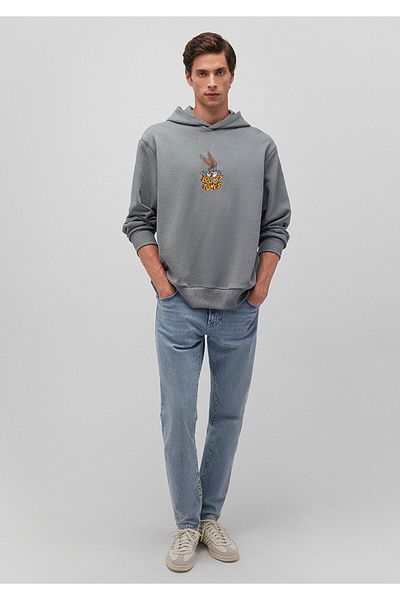 Mavi ΜΠΛΕ Bugs Bunny εμπριμέ γκρι φούτερ 10102
