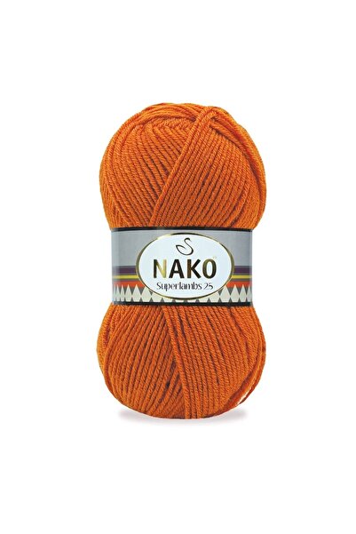 NAKO Superlambs 25 Yünlü El Örgü Ipi Renk Kodu: 11790 Turuncu