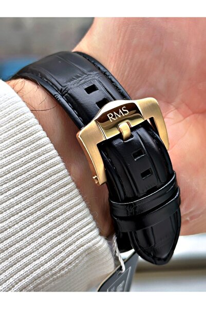 Romanson Fonksiyonlu Özel Tasarım Deri Kordon Çelik Kasa Erkek Kol Saati 1566.08