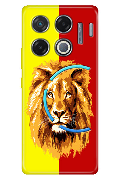 INFINIX GT 20 Pro Kılıf INFINIX infinix Desenli Kapak Baskılı Sarı Kırmızı Pa...