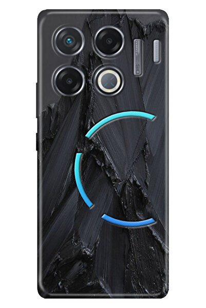 INFINIX GT 20 Pro Kılıf INFINIX infinix Desenli Kapak Baskılı Siyah Beton