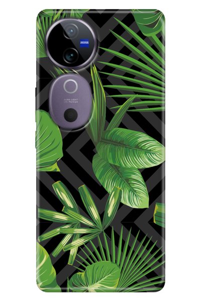 Cekuonline Case for Vivo V40 5g Patterned Silicone Vogue Leaf for Vivo V40