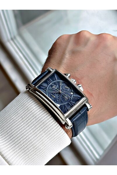 Romanson Function Special Design Leather Cord Steel Case Men's Wrist Watch 1566.03