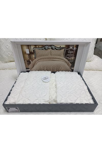 ESTİMA Aslan Tekstil Oya Double Bedspread - Tasseled, Boxed