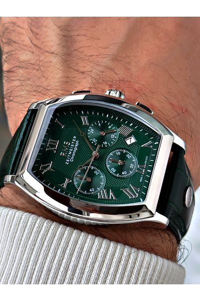 Romanson Functions Active 5 Atm Waterproof Leather Cord Steel Case Men's Wristwatch