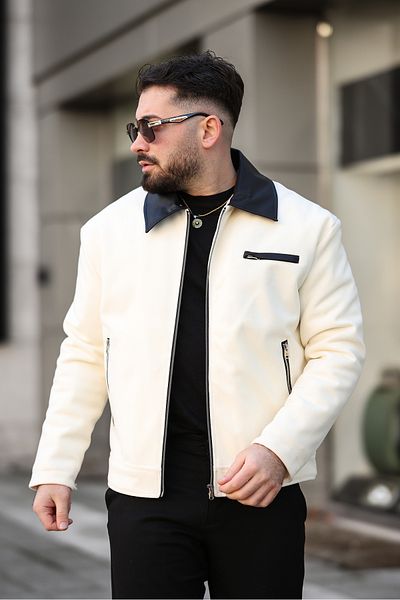 MİS MODA معطف شتوي قصير للرجال