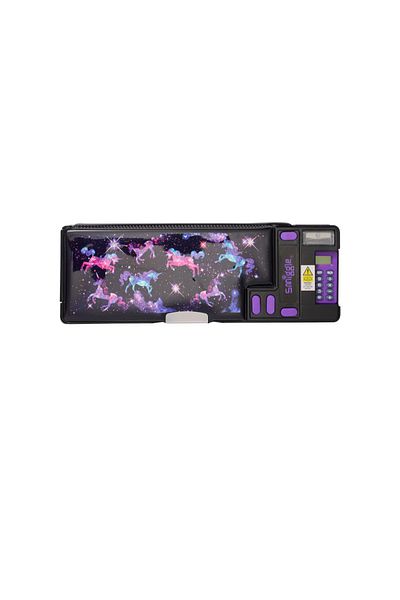 SMIGGLE Unicorn Silvery Black Purple Pop Out Pen Box