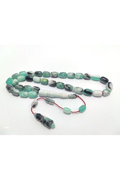 İskeçe Exclusive Arizona Turquoise Certified - Arif Baran Master's Artifact, Double Layer Hand Polished Color Peak 6291
