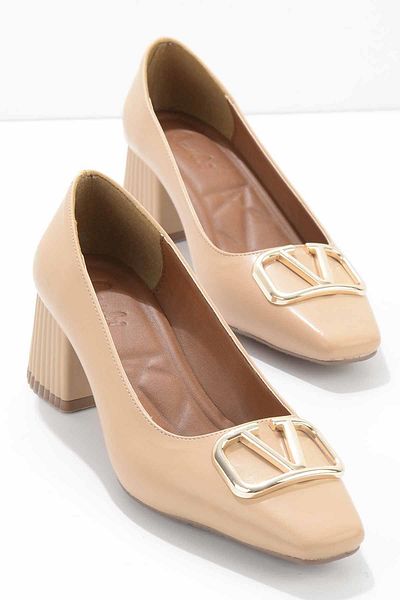 Bambi Nude Open Women's Classic Heeled Shoes K01213352714